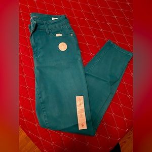 Bright teal jeans